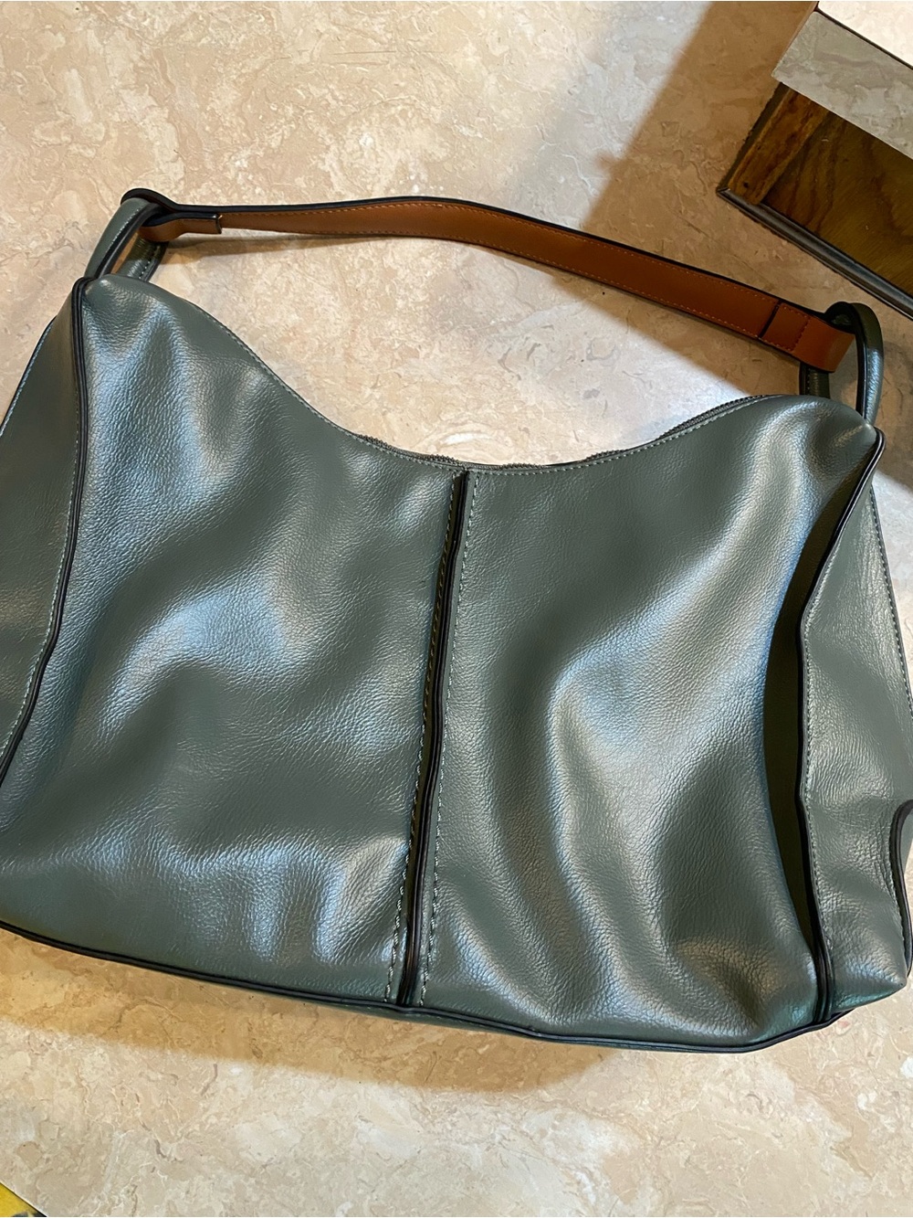 Simply Noelle Sage Green Hobo with Tan Strap